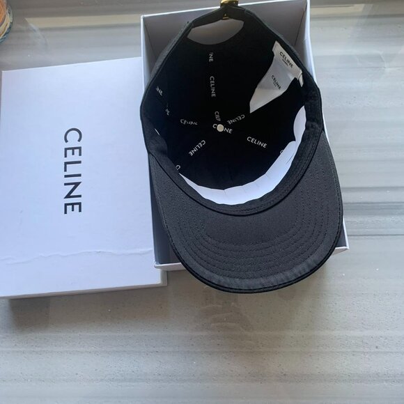 Celine Black Hat with White Band - Picture 2 of 5